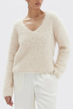 Assembly Label - Hunter Alpaca V Neck Knit, Cream