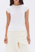 Assembly Label - Josie Cap Sleeve Tee, White