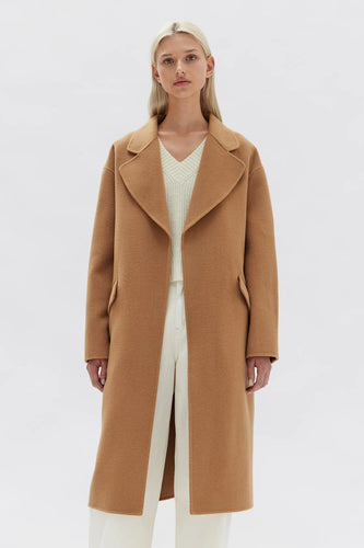 Assembly Label - Sadie Single Breasted Coat, Camel
