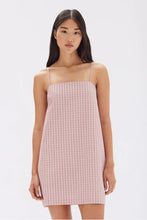 Assembly Label - Emile Seersucker Mini Shift Dress, Pomello Check