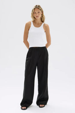 Assembly Label - Aria Linen Pant, Black