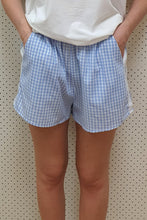 By Frankie - Racer Shorts, Blue Gingham