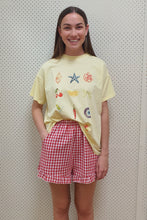 By Frankie - Summer Assortment T Shirt Set, Yellow/Red Gingham