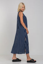 Blak - Finally Here Dress, Navy White Pinstripe