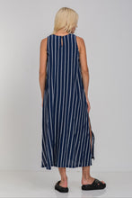 Blak - Finally Here Dress, Navy White Pinstripe