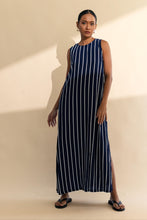 Blak - Finally Here Dress, Navy White Pinstripe