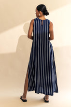 Blak - Finally Here Dress, Navy White Pinstripe