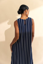 Blak - Finally Here Dress, Navy White Pinstripe