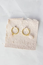 Crushes - Gemstone Hoops , Rose Quartz/Gold