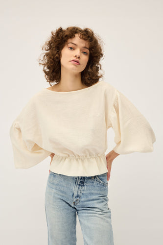 Dominique Healy - Anna Frill Blouse, Cream Muslin