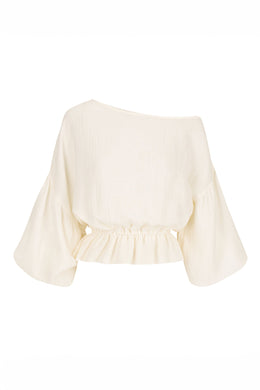 Dominique Healy - Anna Frill Blouse, Cream Muslin