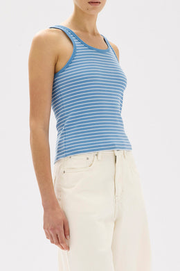 Assembly Label - Drew Rib Tank, Bahama and White