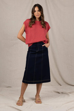 Humidity - Saturn Skirt, Dark Blue