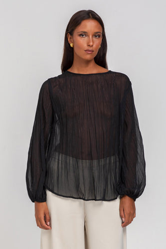 Blak - Ingrid Top, Black/Silver