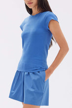 Assembly Label - Josie Cap Sleeve Tee, Lapis