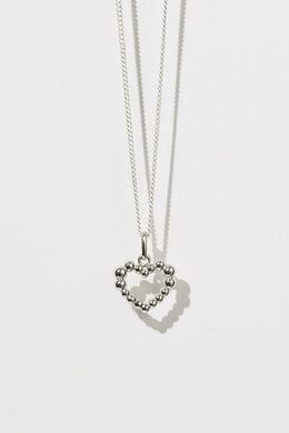 Meadowlark - Fizzy Heart Charm Necklace, Sterling Silver