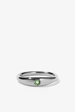Meadowlark - Mini Claude Ring, Sterling Silver/Green Sapphire