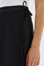 Assembly Label - Roma Linen Wrap Skirt in Black