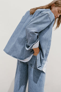 Assembly Label - Rylee Denim Overshirt, Indigo Fade