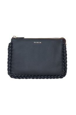 Saben - Tilly's Big Sis Crossbody Bag, Black Plaited Edge