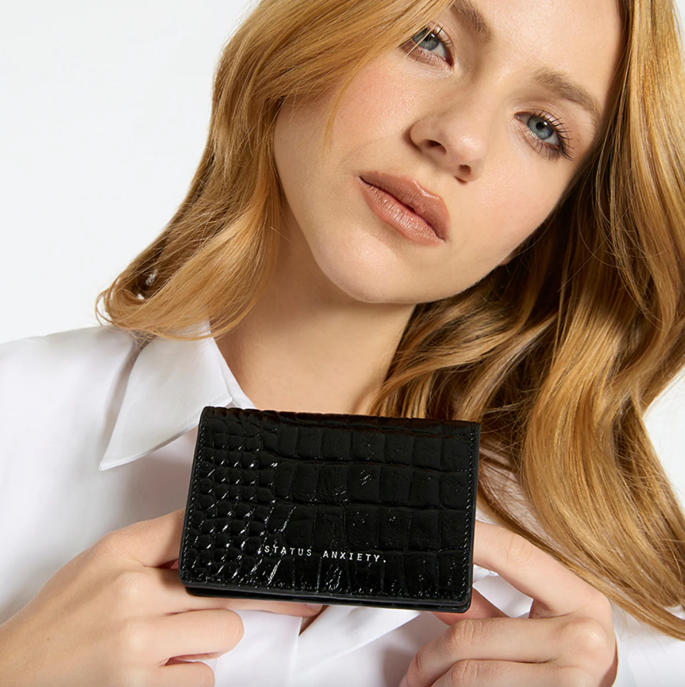 Status Anxiety - Easy Does it Wallet, Black Croc Emboss – Trouble