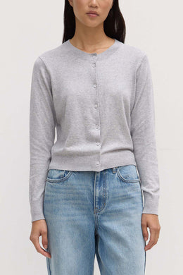 Assembly Label - Semra Cotton Cashmere Cardigan, Grey Marle