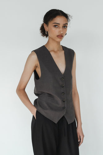 Sophie - She Ties Waistcoat, Graphite