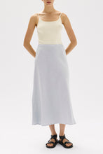 Assembly Label - Stella Linen Bias Skirt, Blue Haze