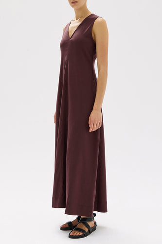 Assembly Label - Thalia V-Neck Maxi Dress, Fig