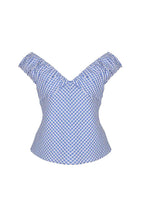 Ruby - Raquel Top, Blue Gingham