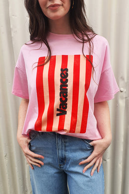 By Frankie - Vacances T Shirt, Pink