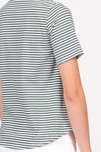 Wilson Trollope - Emilia Top S/S, Evergreen Stripe