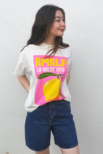 By Frankie - Amalfi Lemon T Shirt, White/ Pink