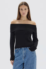 Assembly Label - Cari Off Shoulder Merino Wool Top, Black