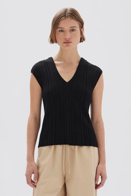 Assembly Label - Lottie Knit Tank, Black