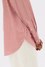 Assembly Label - Signature Poplin Shirt, Papaya / White Stripe