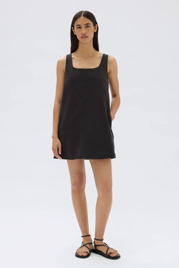 Assembly Label - Zoey Twill Mini Dress, Black