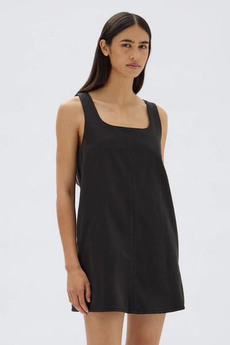 Assembly Label - Zoey Twill Mini Dress, Black