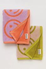 Baggu - Hand Towel Set Of 2, Happy Lilac Ochre