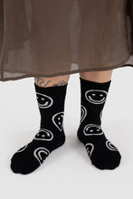 Baggu - Crew Sock, Black Happy