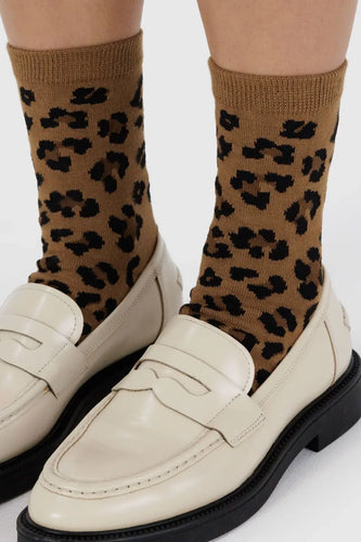 Baggu - Crew Sock, Dark Leopard