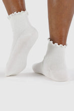 Baggu - Lettuce Edge Sock Set of 2, White