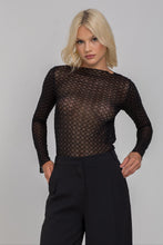 Blak - Gigi Top, Black Quatrefoil