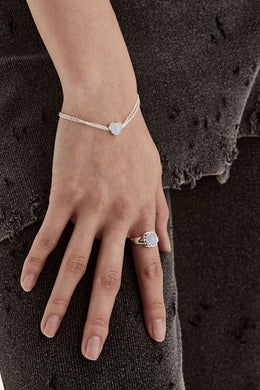 Stolen Girlfriends Club Jewellery - Baby Claw Ring, Sterling Silver/ Blue Lace Agate