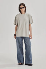 Commoners - Womens Boy Tee, Stone w/ White Topstitch