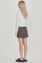 Commoners - Womens Linen Blend Mini Skirt, Dust