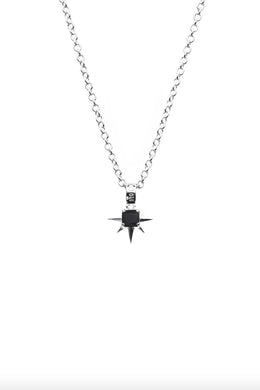 Stolen Girlfriends Club Jewellery - Cosmic Spike Necklace, Sterling Silver/ Onyx