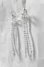 Crushes - Beaded Bow Earrings, Clear