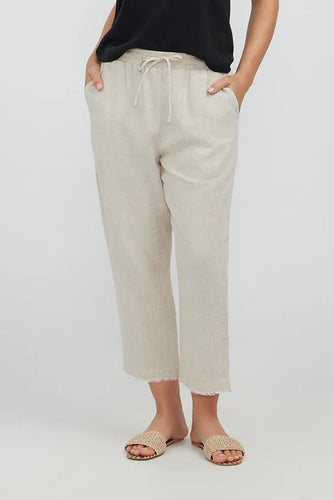 Humidity - Lido 3/4 Linen Pant, Natural