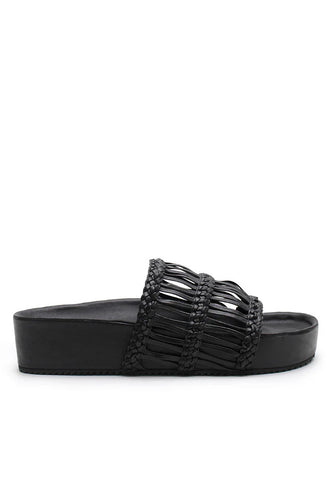 La Tribe - Lou Platform Slide, Black